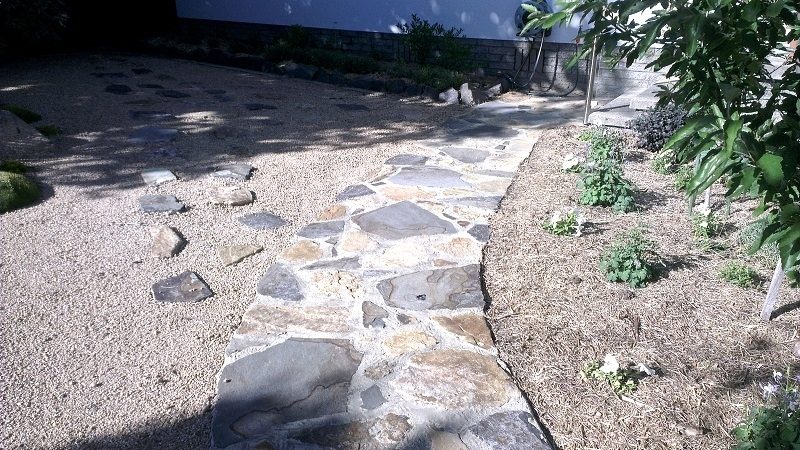 Mixed Canberra Yellow Stone and Wee Jasper Footpath Flagging